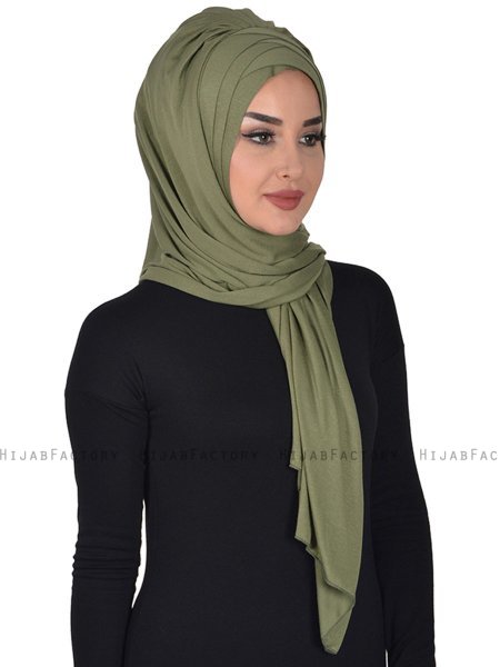 Tamara - Khaki Praktisk Bumuld Hijab