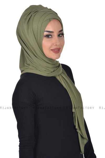 Tamara - Khaki Praktisk Bumuld Hijab