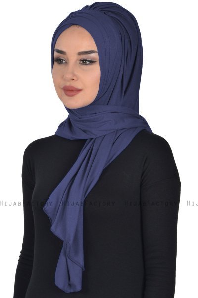 Tamara - Marine Blå Praktisk Bumuld Hijab