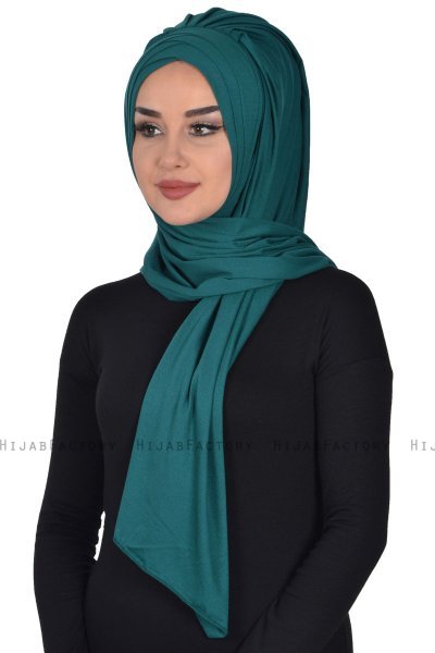 Tamara - Mørkegrøn Praktisk Bumuld Hijab
