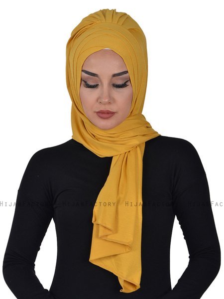 Tamara - Sennepsgul Praktisk Bumuld Hijab