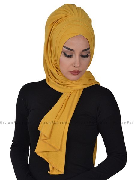 Tamara - Sennepsgul Praktisk Bumuld Hijab