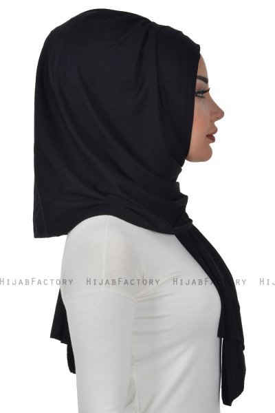 Tamara - Sort Praktisk Bumuld Hijab