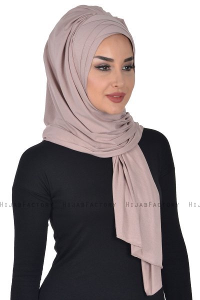 Tamara - Taupe Praktisk Bumuld Hijab
