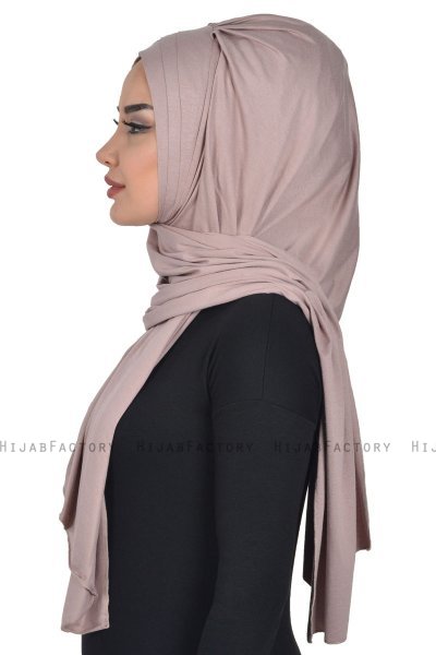 Tamara - Taupe Praktisk Bumuld Hijab