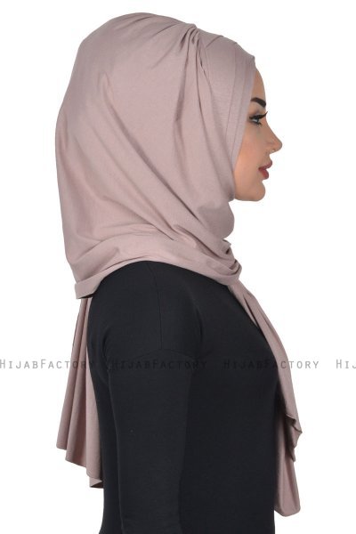 Tamara - Taupe Praktisk Bumuld Hijab