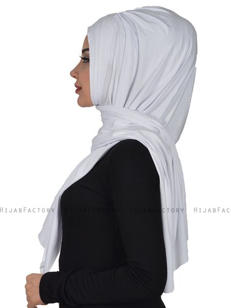 Tamara - Hvid Praktisk Bumuld Hijab