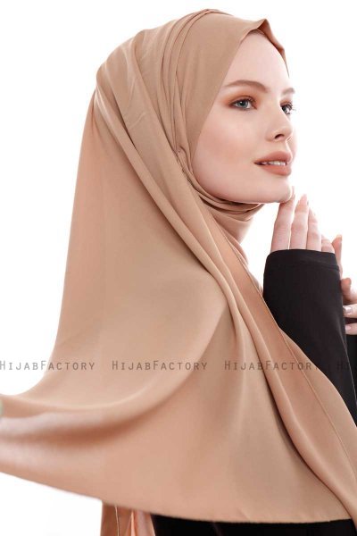 Yara - Gold Praktisk One Piece Crepe Hijab