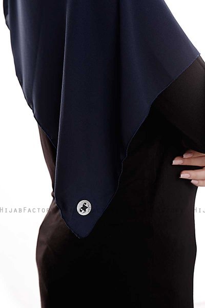 Yara - Marine Blå Praktisk One Piece Crepe Hijab