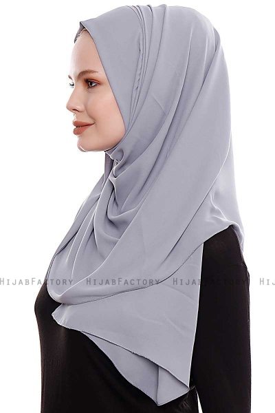 Yara - Mørkegrå Praktisk One Piece Crepe Hijab