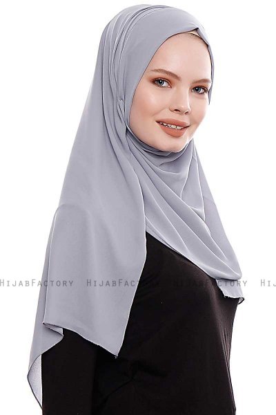 Yara - Mørkegrå Praktisk One Piece Crepe Hijab