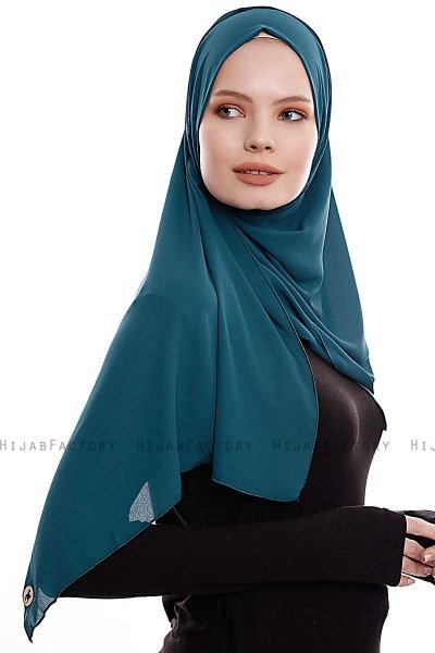 Yara - Mørkegrøn Praktisk One Piece Crepe Hijab
