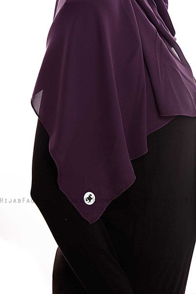 Yara - Mørke Lilla Praktisk One Piece Crepe Hijab
