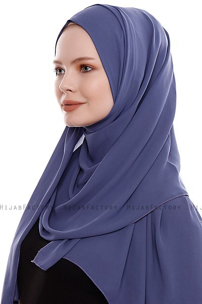 Yara - Royal Blue Praktisk One Piece Crepe Hijab