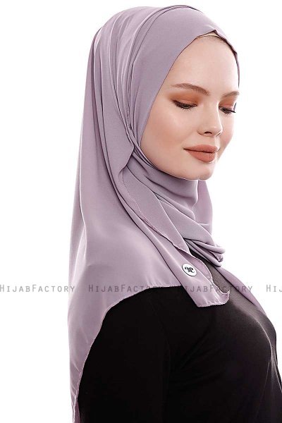 Yara - Stengrå Praktisk One Piece Crepe Hijab