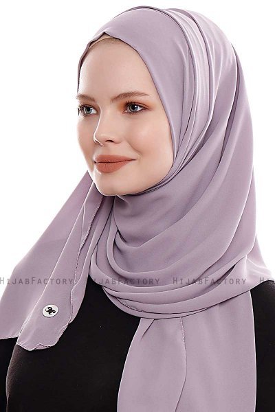 Yara - Stengrå Praktisk One Piece Crepe Hijab