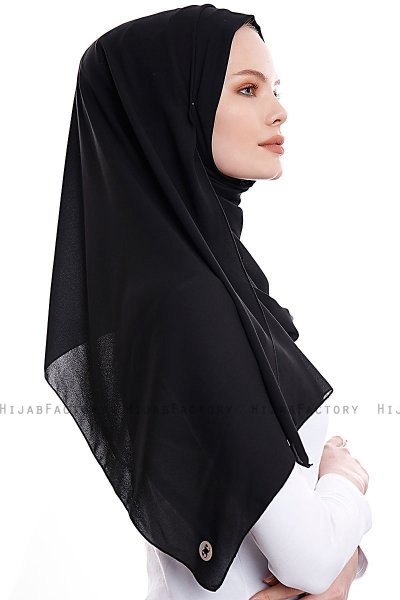 Yara - Sort Praktisk One Piece Crepe Hijab
