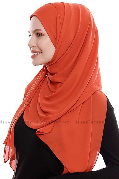 Yara - Ladrillo Praktisk One Piece Crepe Hijab