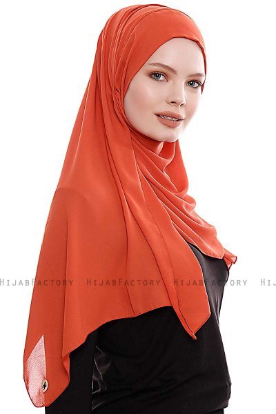 Yara - Ladrillo Praktisk One Piece Crepe Hijab