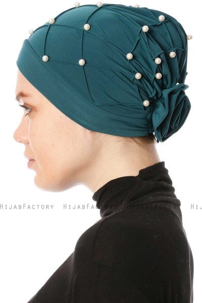 Yaren - Mørkegrøn Crepe Chiffon Turban - Sehr-i Sal