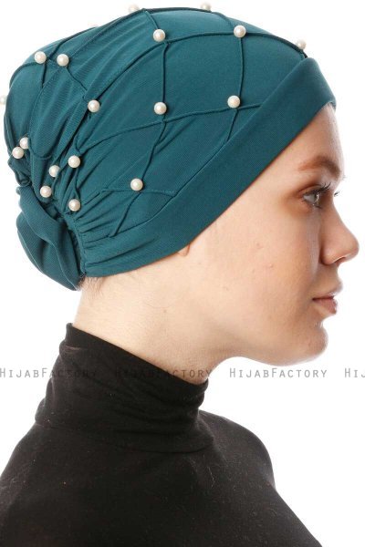 Yaren - Mørkegrøn Crepe Chiffon Turban - Sehr-i Sal