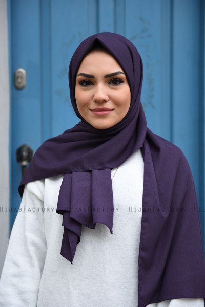 Zahra - Blomme Crepe Hijab - Mirach