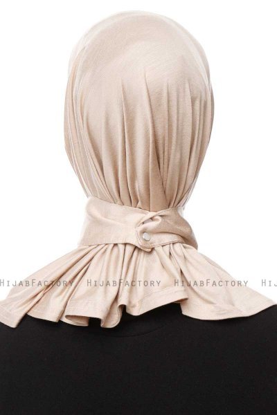 Zeliha - Lys Taupe Praktisk Viskos Hijab