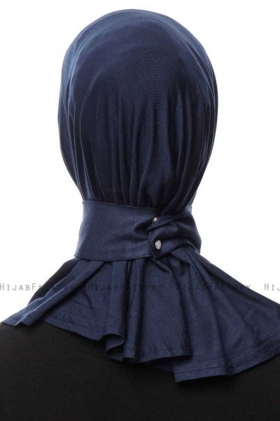 Zeliha - Marine Blå Praktisk Viskos Hijab