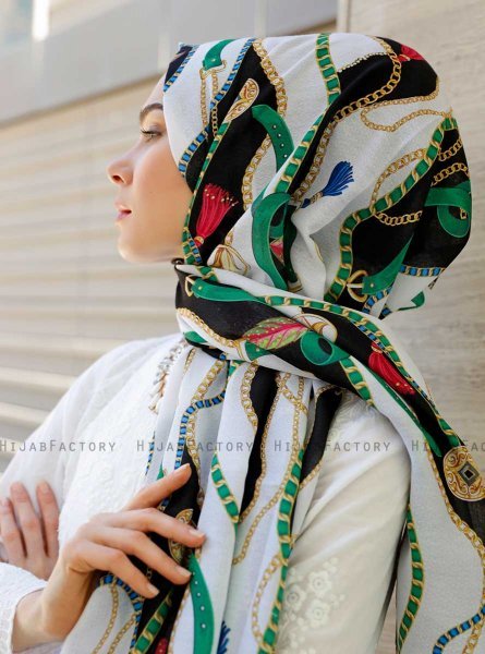 Zerline - Grøn Mønstrede Hijab - Sal Evi