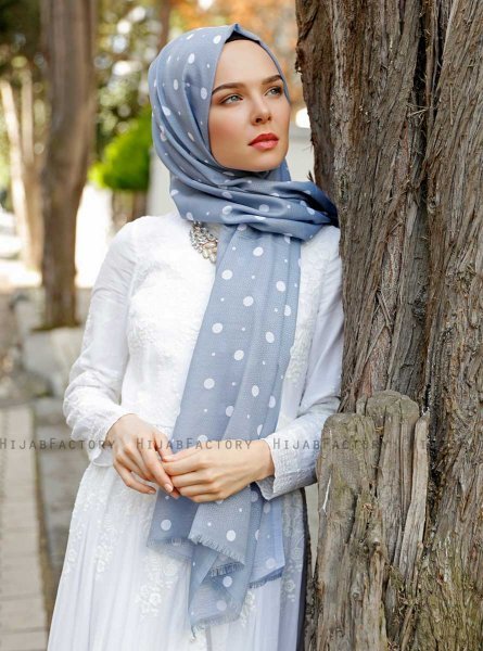 Zinera - Grå Mønstrede Hijab - Sal Evi
