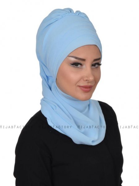 Zoe Ljusblå Chiffon Turban Ayse Turban 322805c