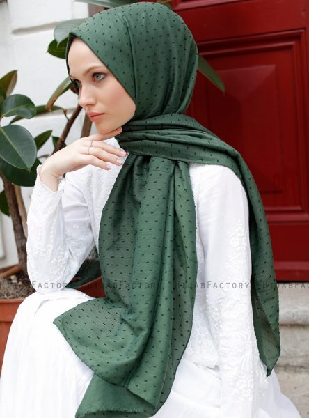 Malika - Mørkegrøn Hijab - Sal Evi