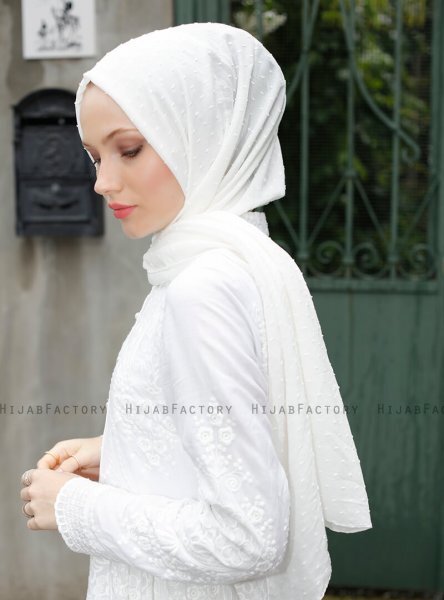 Malika - Offwhite Hijab - Sal Evi