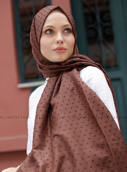 Malika - Mørkebrun Hijab - Sal Evi