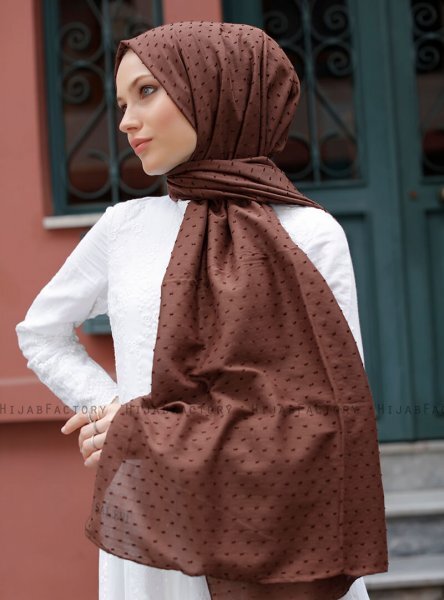 Malika - Mørkebrun Hijab - Sal Evi