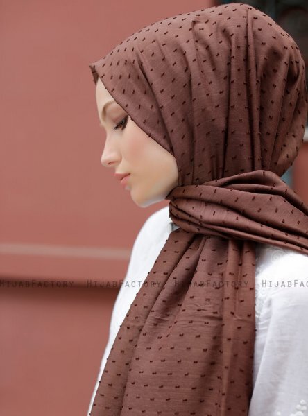 Malika - Mørkebrun Hijab - Sal Evi