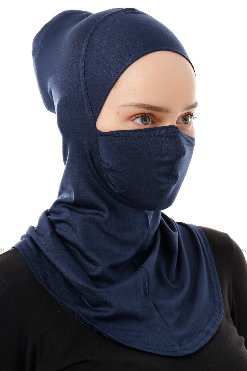 Damla - Marine Blå Ninja Hijab Mask Amta